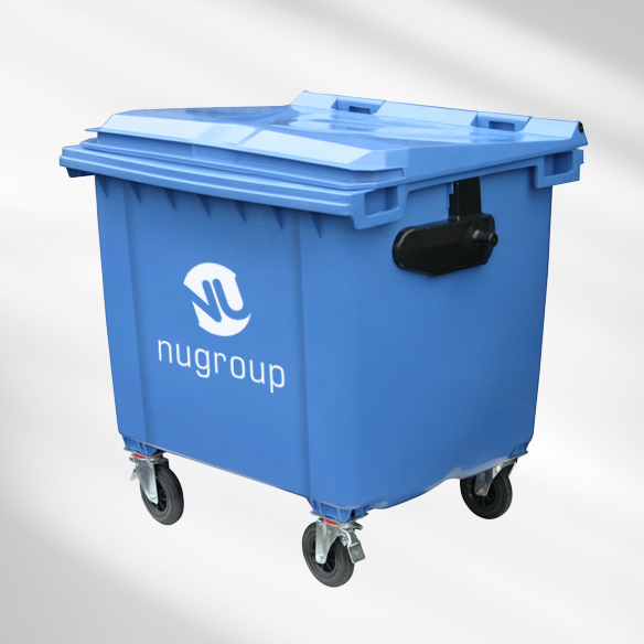1100 Litre Plastic Bin With Wheels
